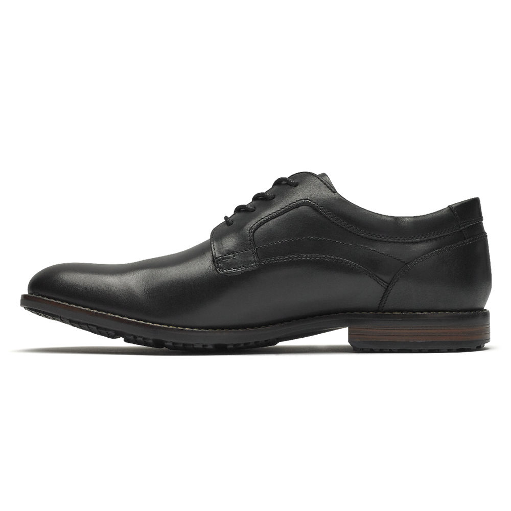 Rockport Mens Dustyn Plain Toe - Oxfords Black - EHX943758